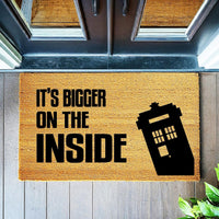 Doormat Its Bigger On The Inside - Science Fiction Fan Doormat - Sci Fi Funny Geek Doormat Welcome Mat Funny Door Mat Funny Home Gift 1807zz - Made in Florida