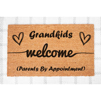 Doormat Grandkids Welcome, Parents By Appointment Grandma Grandpa Nana Papa Welcome Mat Funny Doormat Gift For Grandma 5279zz