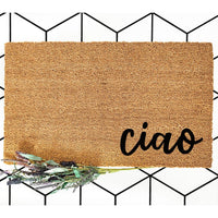 Doormat Ciao Italian Doormat - Front Porch Birthday Gift Home Gift Funny Mat Front Door New Home Coir Mat First House Gift Front 4151zz
