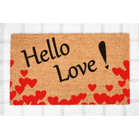 Doormat Hello Love Welcome Mat Valentine Decor Funny Gift Valentines Day Girlfriend Gift Hearts Moving Gift Outside Doormat Gift For 5224zz