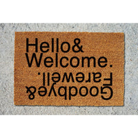 Doormat Hello & Welcome, Farewell And Goodbye Welcome Mat Funny Doormat Outdoor Outside Doormat Door Mat Closing 5340zz