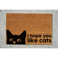 Doormat I Hope You Like Cats Welcome Mat Unique Gift Closing Gift House Warming Gift Funny Mat Outdoor Funny Doormat Outdoor Decor 5191zz - Made in Florida