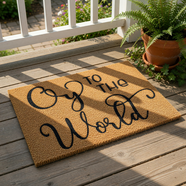 doormat, doormats, funny doormat, funny doormats, welcome mat, door mat, oy to the world, Jewish doormat, hanukkah decoration, holiday doormat, happy chanukah, happy hanukkah, funny welcome mat