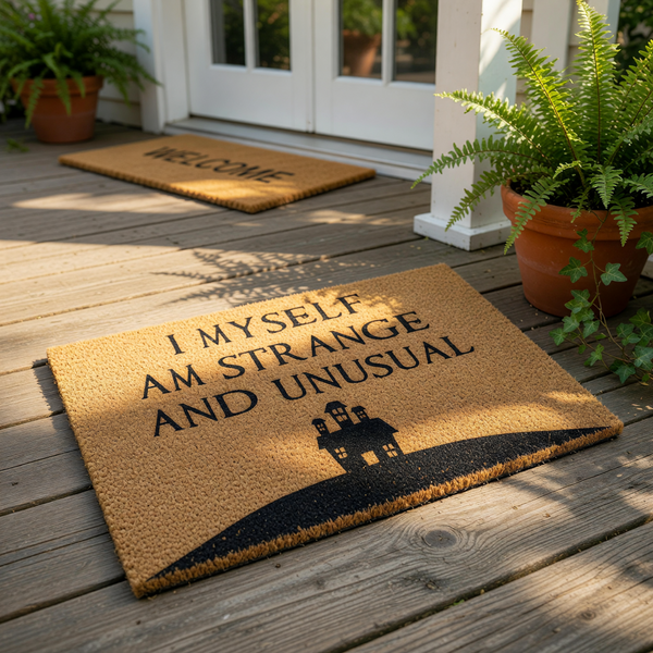 doormat, doormats, funny doormat, funny doormats, welcome mat, door mat, halloween doormat, gothic gift, Beetlejuice Gift, funny welcome mat, spooky doormat, coir doormat, goth doormat