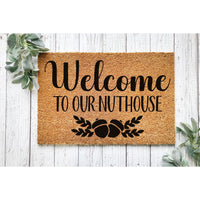Doormat Welcome To Our Nuthouse Welcome Mat Funny Doormat Unique Gift House Warming Gift Funny Mat First House Gift Door Mat New Home 5347zz