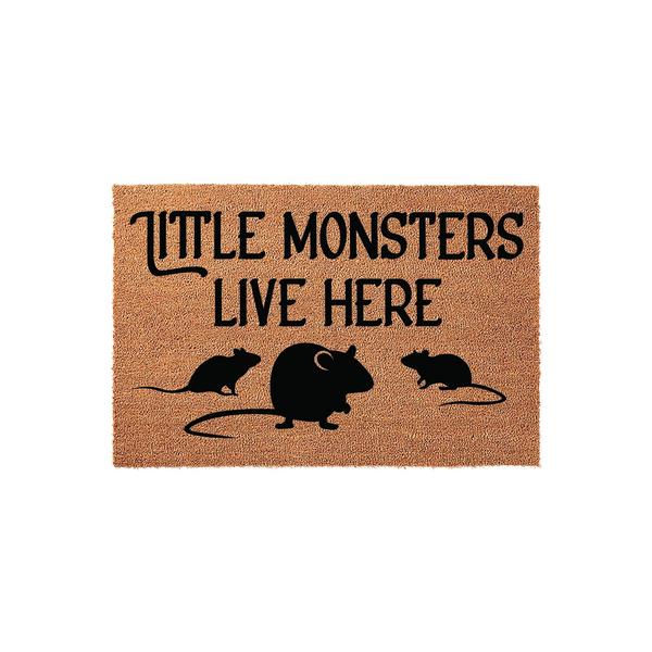 Little Monsters Live Here Mouse Doormat