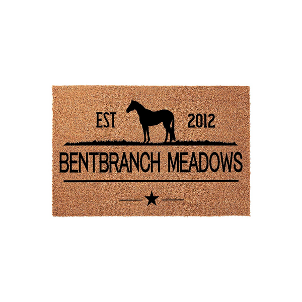 Bentbranch Meadows Horse Custom Doormat