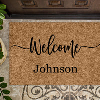 Welcome Last Name Custom Doormat