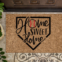 Baseball Themed Home Sweet Home Doormat