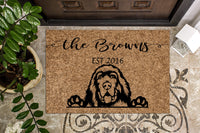 Newfoundland | Dog | Personalized Doormat | Custom Doormat | Welcome Mat | Housewarming Gift | Closing Gift | Last Name Door Mat