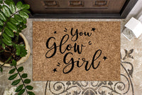 You Glow Girl Power Doormat