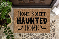 Home Sweet Haunted Home Halloween Door Mat