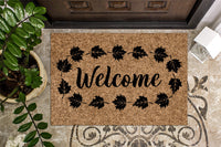 Welcome Fall Leaves Home Door Mat Fall Doormat