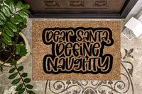 Dear Santa Define Naughty Christmas Doormat