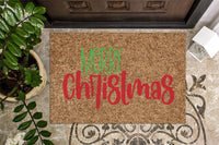 Merry Christmas Colorful Doormat