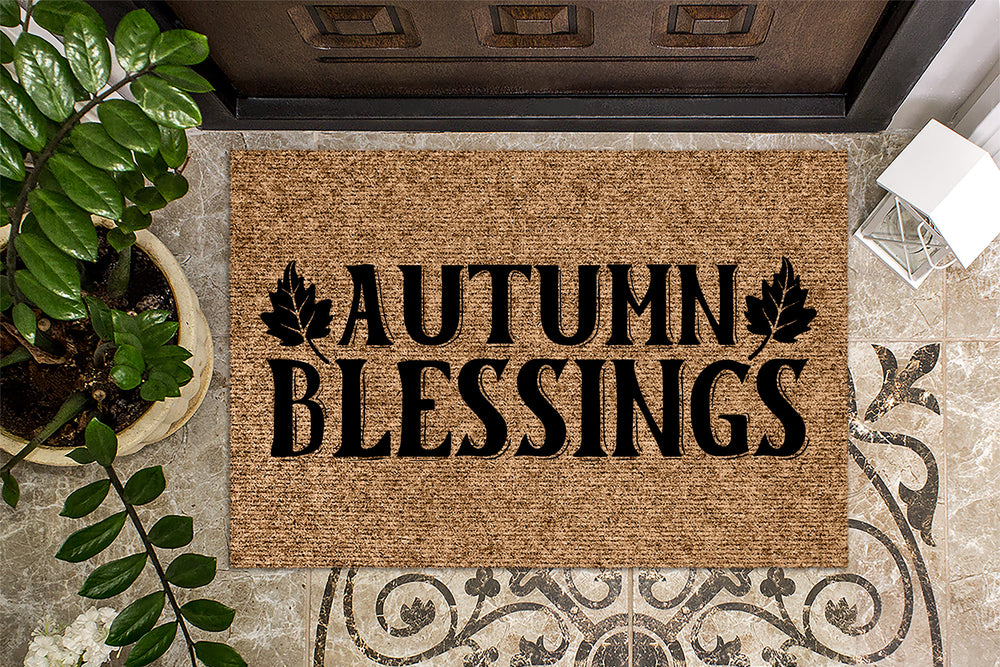 Autumn Blessings Door Mat