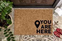 You Are Here Door Mat