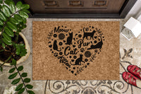 Cat Heart Doormat

