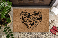 Cat Heart Doormat
