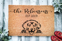 Great Pyrenees Dog | Personalized Doormat | Custom Doormat | Welcome Mat | Housewarming Gift | Closing Gift | Last Name Door Mat | Puppy