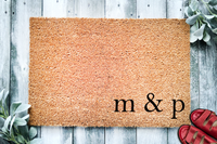Monogram Letter Doormat Initials Custom Doormat