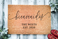Family Name Bienvenidos Doormat