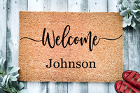Welcome Last Name Custom Doormat