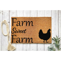 Doormat Farm Sweet Farm Welcome Mat Funny Doormat Funny Mat First House Gift Cute Doormat Funny Gift Front Porch Home Gift Decor 5107zz - Made in Florida
