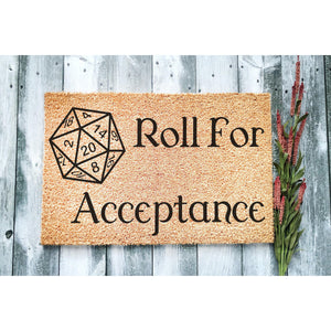 Doormat Roll For Acceptance Welcome Mat Funny Doormat Home Decor Moving Gift House Warming Gift Funny Gift Funny Mat First House 5352zz