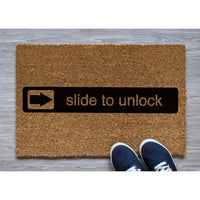 Doormat Slide To Unlock Welcome Mat Funny Doormat Funny Gift Funny Mat Doormat Home Decor Door Mat Unique 5201zz
