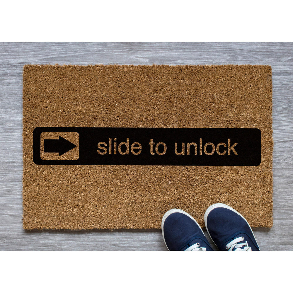 Doormat Slide To Unlock Welcome Mat Funny Doormat Funny Gift Funny Mat Doormat Home Decor Door Mat Unique 5201zz