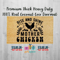 Doormat Rise And Shine Mother Chicken Funny Doormat Birthday Gift Funny Gift Unique Gift For Farmhouse 3229zz
