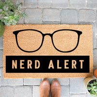 Doormat Nerd Alert Glasses Funny Doormat Door Mat Doormats Best Gift For House Warming  4083zz
