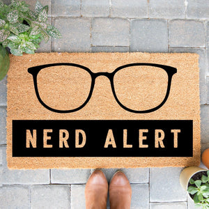 Doormat Nerd Alert Glasses Funny Doormat Door Mat Doormats Best Gift For House Warming  4083zz