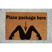 Doormat Place Package Here Welcome Mat Funny Doormat Unique Gift Moving Gift Doormat Funny Gift House Warming Gift Housewarming 5020zz - Made in Florida
