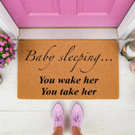 Funny Doormat: Baby Sleeping...