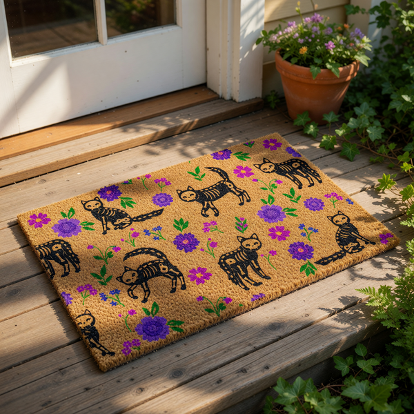 doormat, doormats, funny doormat, funny doormats, welcome mat, door mat, halloween doormat, cat lover gift, Halloween Gift, halloween door mat, Funny Cat Doormat, Spooky Doormat, cat lover doormat