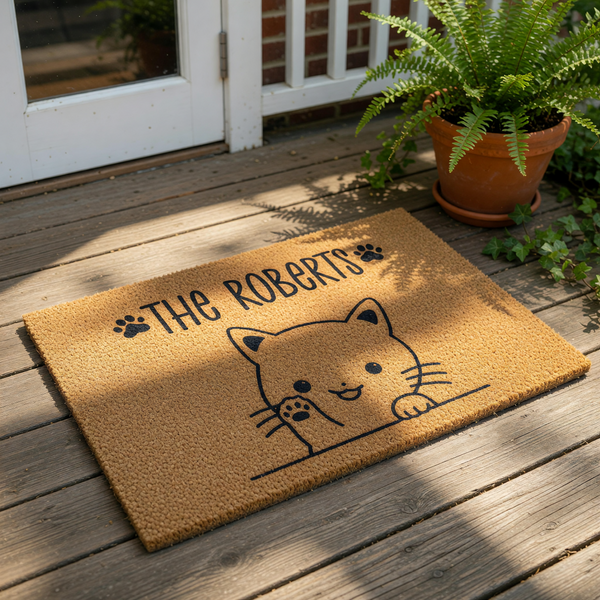 doormat, doormats, funny doormat, funny doormats, welcome mat, door mat, housewarming gift, cat lover gift, cat mom gift, new home gift, Personalized Doormat, personalized mat, personalized gift