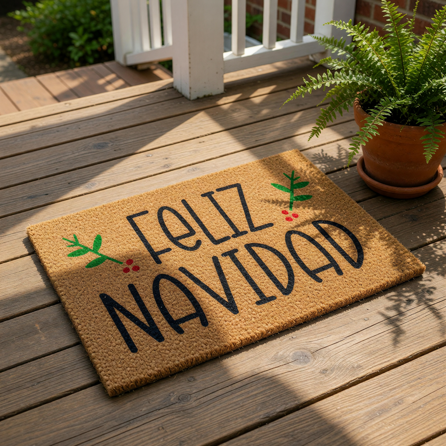 doormat, doormats, funny doormat, funny doormats, welcome mat, door mat, Christmas doormat, feliz navidad, Feliz navidad mat, holiday doormat, Christmas door mat, Christmas gift, Spanish doormat