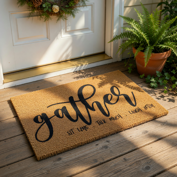 doormat, doormats, funny doormat, funny doormats, welcome mat, door mat, Housewarming Gift, New Home Gift, Gather Doormat, Front Door Mat, Coir Doormat, closing gift, custom doormat