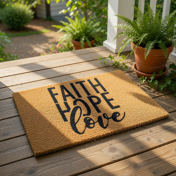 doormat, doormats, funny doormat, funny doormats, welcome mat, door mat, christian gift, entry mat, faith gift, Housewarming Gift, Religious Gift, House Warming Gift, Faith Inspired Gift