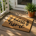 doormat, doormats, funny doormat, funny doormats, welcome mat, door mat, housewarming gift, Front Door Mat, welcome doormat, Coir doormat, bless this home, Christian Doormat, religious doormat