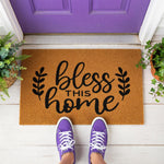 doormat, doormats, funny doormat, funny doormats, welcome mat, door mat, housewarming gift, Front Door Mat, welcome doormat, Coir doormat, bless this home, Christian Doormat, religious doormat