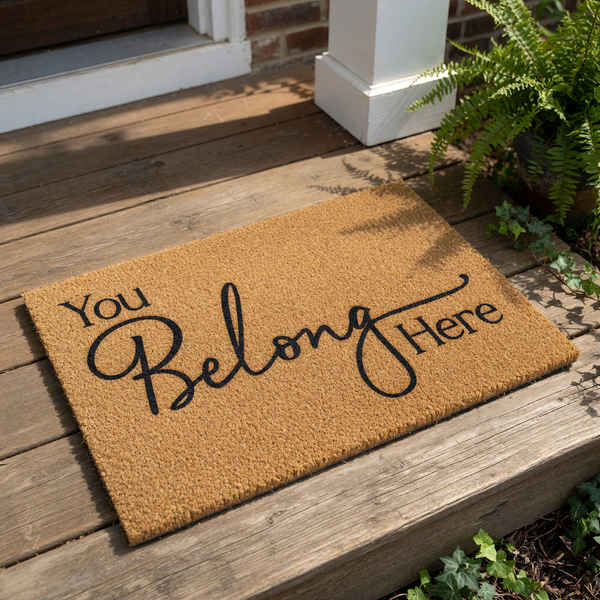doormat, doormats, funny doormat, funny doormats, welcome mat, door mat, housewarming gift, new home gift, Closing Gift, welcome doormat, entryway doormat, you belong here mat, housewarming present