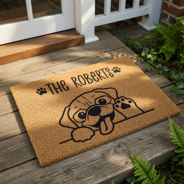 doormat, doormats, funny doormat, funny doormats, welcome mat, door mat, housewarming gift, personalized doormat, pug doormat, Dog lover gift, new home gift, custom personalized, welcome mat rug