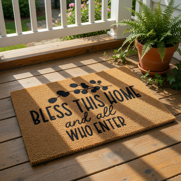 doormat, doormats, funny doormat, funny doormats, welcome mat, door mat, housewarming gift, Front Door Mat, welcome doormat, Coir doormat, bless this home, New Home Gift, Christian Gift