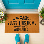 doormat, doormats, funny doormat, funny doormats, welcome mat, door mat, housewarming gift, Front Door Mat, welcome doormat, Coir doormat, bless this home, New Home Gift, Christian Gift