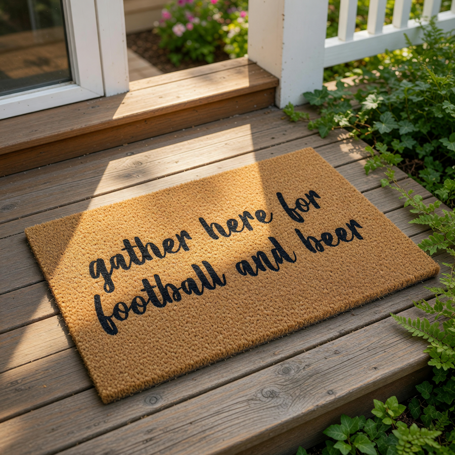 doormat, doormats, funny doormat, funny doormats, welcome mat, door mat, football doormat, housewarming gift, football lover gift, Football Gift, football fan gift, Coir Doormat, funny welcome mat