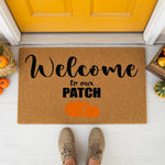 doormat, doormats, funny doormat, funny doormats, welcome mat, door mat, pumpkin doormat, fall doormat, halloween doormat, autumn doormat, fall welcome mat, Front Door Mat, fall pumpkin doormat