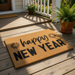 doormat, doormats, funny doormat, funny doormats, welcome mat, door mat, Happy New Year, new years decor, holiday gift, Coir Doormat, holiday doormat, New Year Gift, front door mat